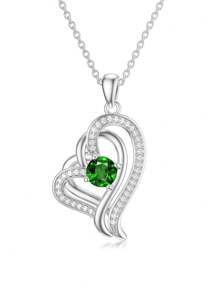 H Z JEWERLY 1 件時尚波西米亞風格銅和方晶鋯石心形吊墜項鍊鍍白金,適合女士日常生活、派對、情侶禮物、女朋友禮物以及送給親戚、最好朋友的禮物 - 白色 - 查看 18