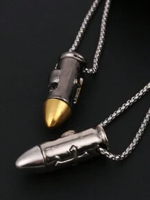 Vòng cổ mặt dây chuyền Nam Đạn Vòng cổ hợp kim Vật rủ xuống Nam Hợp thời Hip Hop Cá nhân hóa Nam Phụ kiện Dây chuyền - nhiều màu - Xem 2