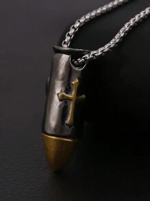 Vòng cổ mặt dây chuyền Nam Đạn Vòng cổ hợp kim Vật rủ xuống Nam Hợp thời Hip Hop Cá nhân hóa Nam Phụ kiện Dây chuyền - nhiều màu - Xem 3