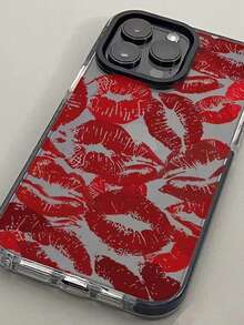 1入組全屏嘴唇印花防震TPU手機殼，適用於iPhone - 彩色 - 查看 5