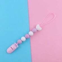 1pc New Design Plastic Spring Clasp Anti-Slip Beading Cord Creatively Colored Silicone Beads For Kids Jewelry Making - Lilac Purple - View 1