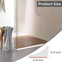 2 Pcs 39 Inch Collapsible Shower Threshold Water Dam Barrier,Self Adhesive Silicone Shower Water Bathtub Splash Guard Bathroom Kitchen Water Stopper Blocker For Dry And Wet Separation Seal Strip Edge Trim - White - View 6
