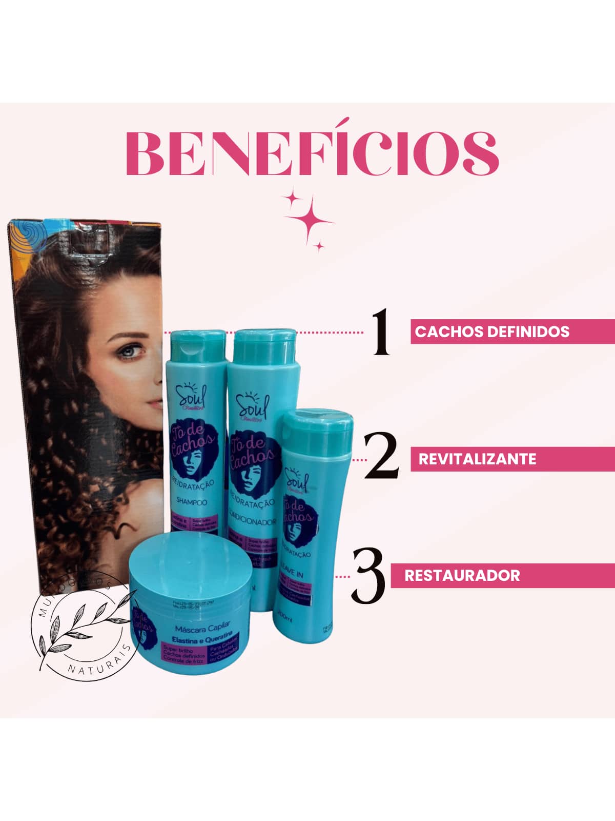 kit capilar t&ocirc; de cachos para cabelos cacheado ou ondulados restaurados dos  cachos soul cosmeticos | SHEIN Brasil