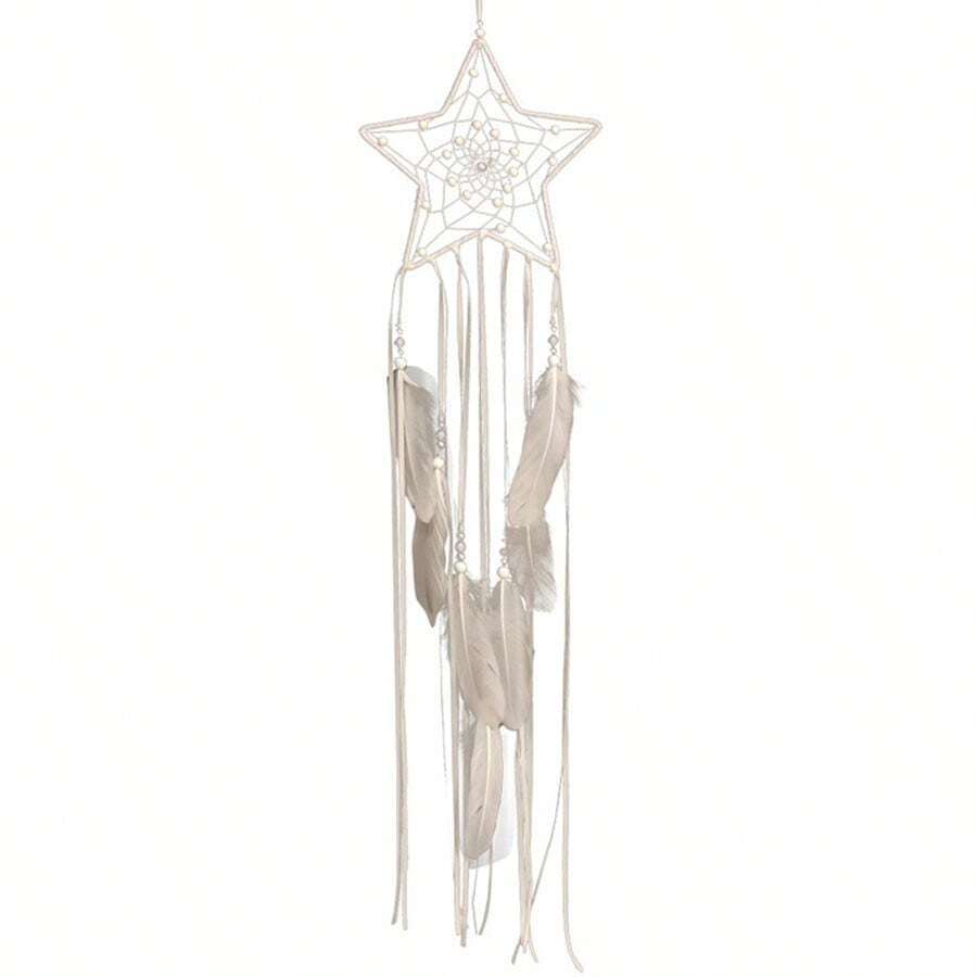 1pc Creative White Dream Catcher Car Hanging Or Home Wall Decoration Gift For Friends/Best Friends' Birthday - White - View 1