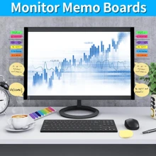 2pcs Office Desk Accessories  Computer Monitor Memo Board Computer Message Board Office Supplies for Women Men Computer Sticky Note Holder Home Office Accessories Office Desktop Message Office Decor - Transparent - View 8