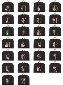 便携式防尘衣服罩 无纺布防水衣服防尘罩手提袋 玫瑰金首字母 A 到 Z 字母图案衣服防尘盒 衣服保护袋 户外贴身收纳袋 衣服罩 西装外套收纳袋 衣服袋 衣柜悬挂式衣服保护罩袋 旅行必需品 女士旅行收纳袋 男士旅行配件 父亲出差 学校收纳袋 教师收纳袋 衣服收纳 衣服收纳袋 壁橱收纳袋 整理和存储收纳袋 收纳盒 整理和存储收纳袋 家用卧室宿舍壁橱收纳袋 挂衣服连衣裙衬衫外套壁橱收纳袋 - 黑色 - 查看 2