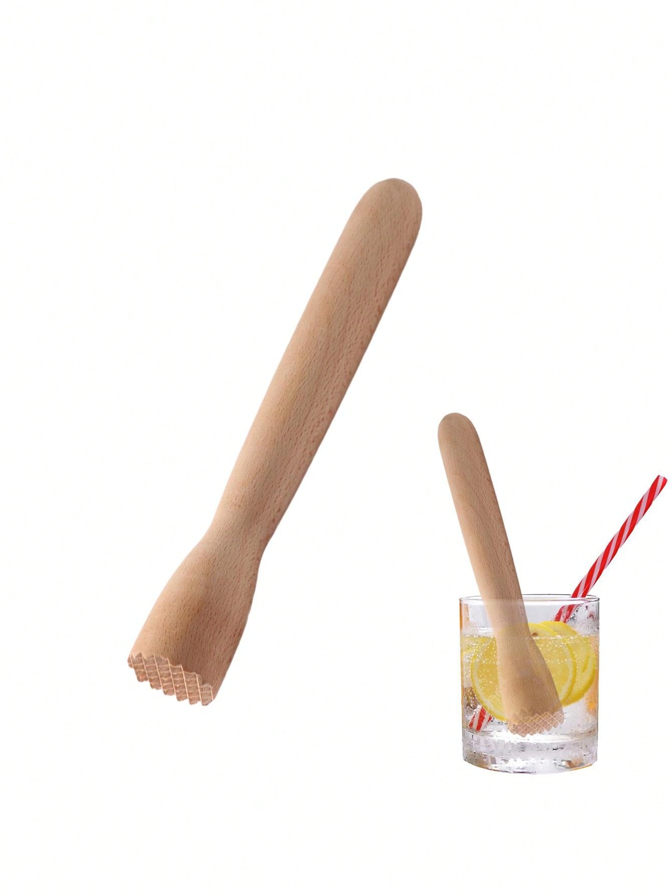 Wooden Cocktail Ice Crusher Stick For Muddling Fruit, Sugar And Herbs