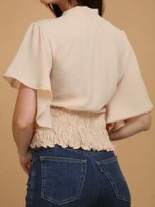 Women Tops - Màu be - Xem 5