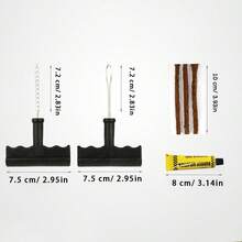 1入組汽車輪胎修理套件,6件修理工具組合適用於摩托車和汽車 - 彩色 - 查看 6