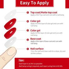 VOKY 7.5毫升彩色凝膠指甲油uv/led浸泡凝膠指甲油和卸甲水,家庭diy美甲 - 粉色 - 查看 3