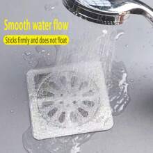 10入組一次性自黏網狀米形圖樣貼紙,可堵住浴室水槽和廚房臺面的排水塞,防止蟲蟻入侵,雙面粘貼過濾器 - 灰色 - 查看 1