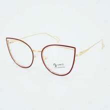 Lentes Ovalados De Moda Ligeros UV400 Cisne Blanco Blue Light Blocking - Rojo - Ver 3