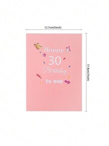 1入式彈出式生日賀卡,30歲生日禮物派對用品,派對裝飾禮品,禮品裝飾 - 彩色 - 查看 2