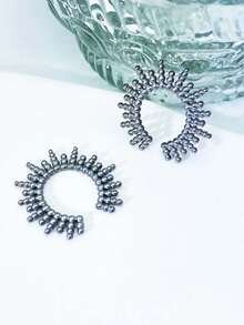 1只 精美時尚不鏽鋼耳夾,可與乳頭戒指一同使用,輕微可調整,男女日常穿戴均宜 - 串珠不銹鋼耳夾乳夾 - 查看 3