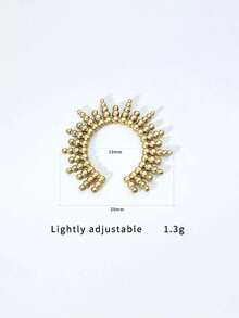 1只 精美時尚不鏽鋼耳夾,可與乳頭戒指一同使用,輕微可調整,男女日常穿戴均宜 - 串珠不銹鋼耳夾乳夾 - 查看 7