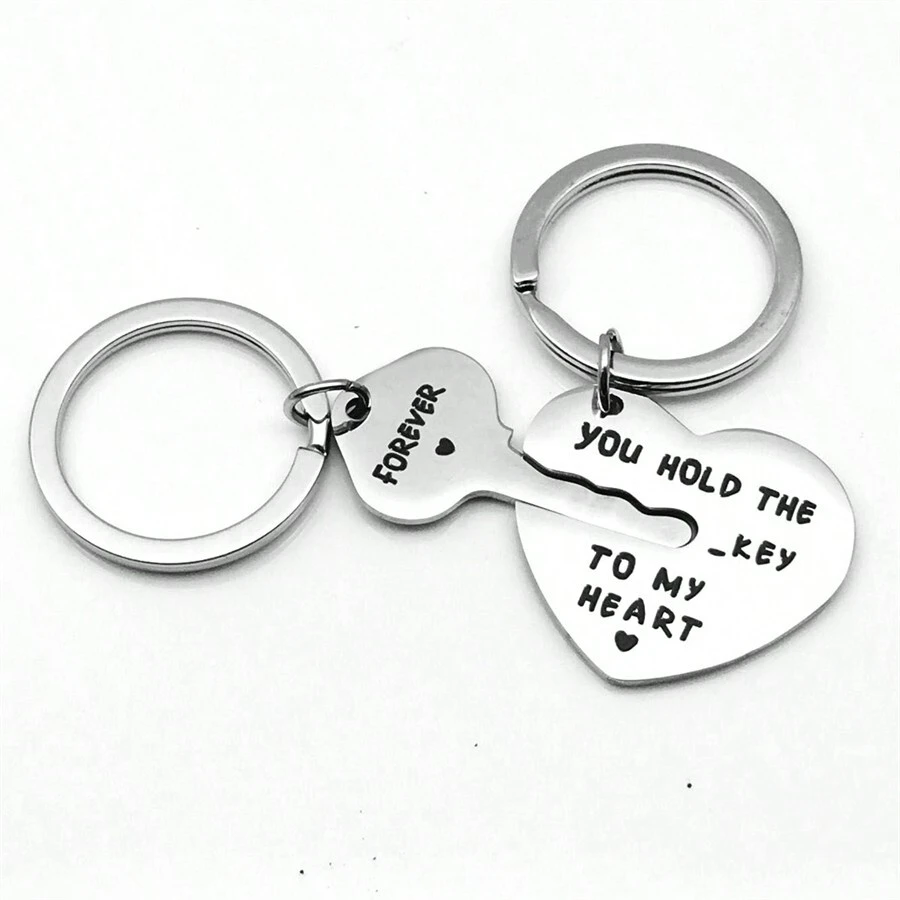 1 对心形锁和钥匙链，可爱的迷你包包、钱包配件，情人节礼物 - 桃心鎖 鑰匙環[一對裝] - 查看 1