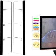 2pcs Office Desk Accessories  Computer Monitor Memo Board Computer Message Board Office Supplies for Women Men Computer Sticky Note Holder Home Office Accessories Office Desktop Message Office Decor - Transparent - View 1