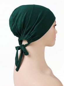 1pc Women's Solid Color Sweat Fabric Elastic Headband Undercap For Hijab Casual Casual Under Cap - Multicolor - View 3