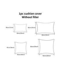 1pc Suede Ruffle Decorative Throw Pillow/Lumbar Cushion Cover, Suitable For Bedroom, Living Room, Sofa - Green - View 2