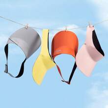 Children's Sports Sun Hat With Face Shield Uv Protection Windproof Cap, Adjustable & Stretchable - Grey - View 4