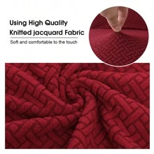 4/6 Stück Jacquard Stuhlhussen für Esszimmerstühle, Hotel, Hochzeit, Party - Bordeaux - Übersicht 10
