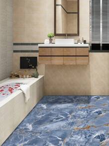 10pcs Marble Patterned Thick PVC Waterproof Anti-Oil Floor Stickers Decals - Multicolor - View 7