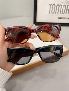 1pc Ladies' Square Fashion Glasses Suitable For Daily Wear, Travel And Parties - Multicolor - View 2