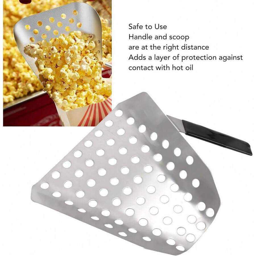 Popcorn Speed Scoop 304 Stainless Steel Filter Spoon With Holes