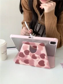 心形 iPad 保护套带笔架 兼容 iPad Pro 11 英寸 2018 2020 2022、iPad 10/9/8/7 10.2 英寸 iPad Air4/5 10.9 英寸