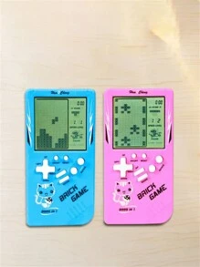 1 Classic Retro Russian Block Game Console, Large Screen, Eye Friendly Casual Game Console - Green - View 5