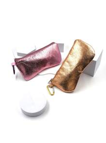 1個多彩皮革拉鍊袋,帶掛鉤眼鏡袋 - 彩色 - 查看 9