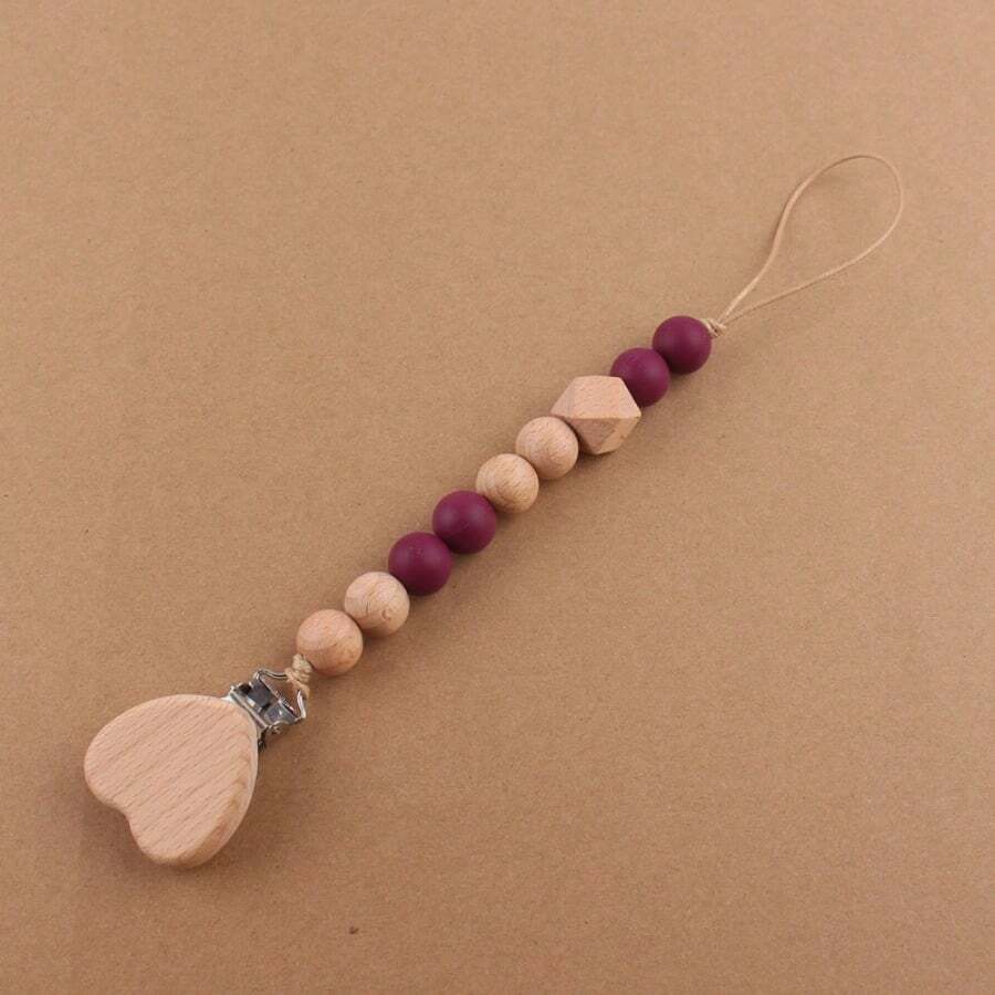 1個全新風格的兒童藝術手工軋緊夾,創意彩色矽膠珠兒童diy手工珠寶 - 紅色 - 查看 1