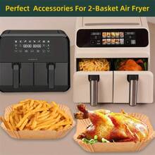 50/100/200pcs, Disposable Air Fryer Liners Paper (5.5''X8.6''), Rectangular Paper Air Fryer Liner Pots, Paper Basket Bowls, Baking Trays, Oven Accessories, Baking Tools, Kitchen Gadgets, Kitchen Accessories