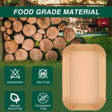 50/100/200pcs, Disposable Air Fryer Liners Paper (5.5''X8.6''), Rectangular Paper Air Fryer Liner Pots, Paper Basket Bowls, Baking Trays, Oven Accessories, Baking Tools, Kitchen Gadgets, Kitchen Accessories
