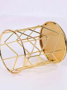 1pc Highly Attractive And Beautiful Gold-Tone Hollow Out Pen Holder