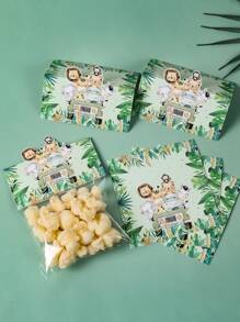 10/20 pièces sacs cadeaux au style d'animaux de la jungle, fournitures d'emballage de cadeaux multifonctionnels, sacs à bijoux, convient pour les anniversaires, mariages, fêtes familiales, fêtes