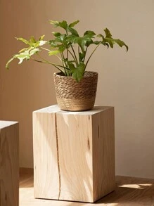 3pcs/Set Handmade Woven Decorative Flower Baskets With Plastic Liners, For Home Plant Pot Display