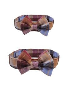 1PC Dog Collar, Soft Plaid Bow Pet Collar  Adjustable Size For Small To Large Dog Puppy Cat - Multicolor - View 7
