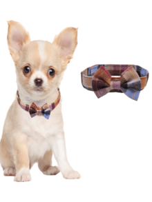 1PC Dog Collar, Soft Plaid Bow Pet Collar  Adjustable Size For Small To Large Dog Puppy Cat - Multicolor - View 4