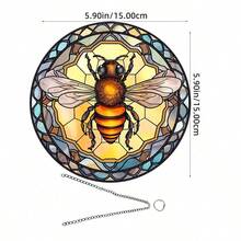 1pc Cartoon Bee Shape Acrylic Pendant - Multicolor - View 2