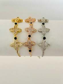 Bracelet Set Of Three, Trio Set Of 3 Bracelets Of 3 Colors (Laminated Gold) To Give Or Share With A Thin Adjustable Chain, Comfortable And Cute. - 4 - Xem 2