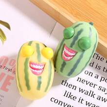 (1入組) 創意瞇眼西瓜壓力紓解玩具 - 黃色 - 查看 7