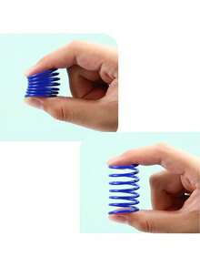 20pcs Random Color Cat Spring Toys, Interactive Plastic Spring Cat Toys Cat Chasing Toys For Cats Kittens Pets, Suitable For Daily Playtime - Multicolor - View 3