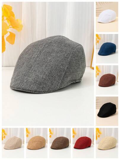 Vintage 1 pezzo di alla moda Cappello di Berretto in Rete Leggero e Traspirante da Uomo, adatto come regalo per uomo, per outfit quotidiani, appuntamenti e feste