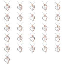 女性和少女的項鍊禮物,玫瑰心形項鍊,女性和女孩的珠寶首飾,時尚情人節禮物,少女禮物。 - 銀色 - 查看 8