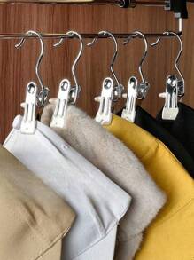 10 cái Thép không gỉ Quần áo Cọc , Đa dụng Clip Đối với Treo Quần áo , Mũ , Phòng bếp Tủ Và Ngoài trời Sấy khô - Kẹp áo đa năng bằng thép không gỉ - Xem 2