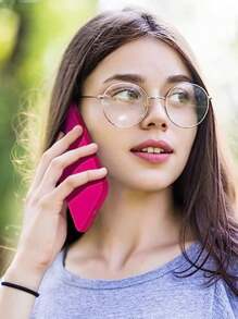 Velvety Silicone Case Inside For Iphone 16,16Plus,16Pro,16ProMax - 玫紅色 - 查看 3