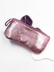 1個多彩皮革拉鍊袋,帶掛鉤眼鏡袋 - 彩色 - 查看 5