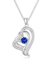 H Z JEWERLY 1 件時尚波西米亞風格銅和方晶鋯石心形吊墜項鍊鍍白金,適合女士日常生活、派對、情侶禮物、女朋友禮物以及送給親戚、最好朋友的禮物 - 白色 - 查看 19