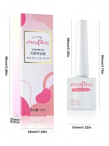 pinpai 1瓶冷美人和風猫眼凝膠指甲油,側面發光 - 玫瑰紅 - 查看 8